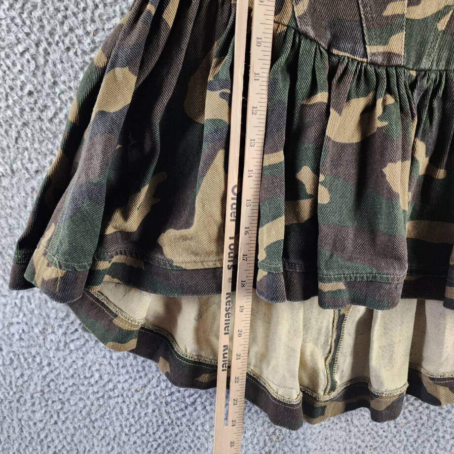 Madonna & Co Sweetheart Neck Corset Camo Top Women's M Multi Back Zip Closure