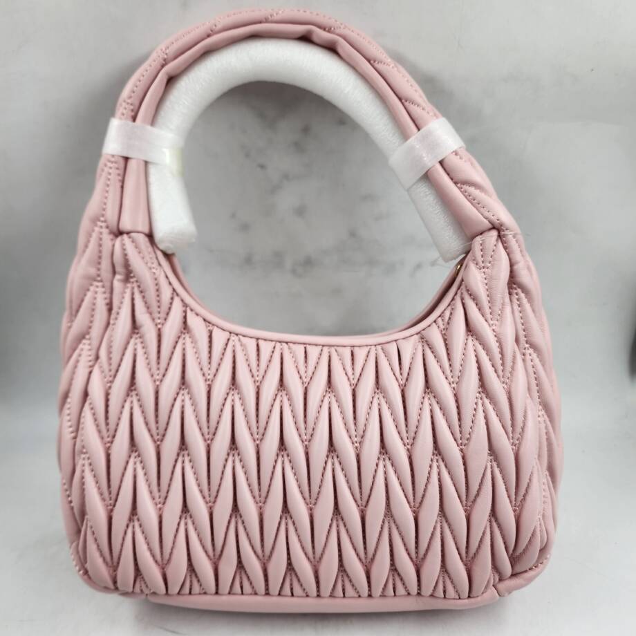 Urban Expressions Helen Quilted Shoulder Bag Women's Light Pink Zipper Closure