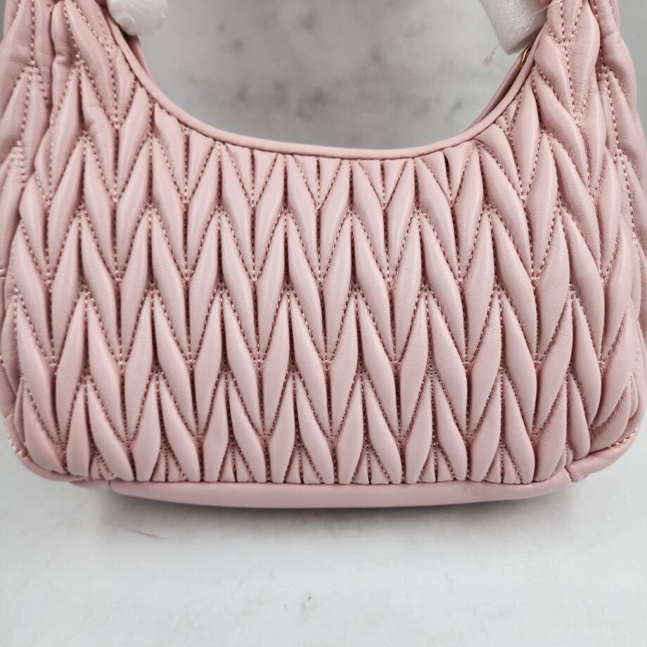 Urban Expressions Helen Quilted Shoulder Bag Women's Light Pink Zipper Closure