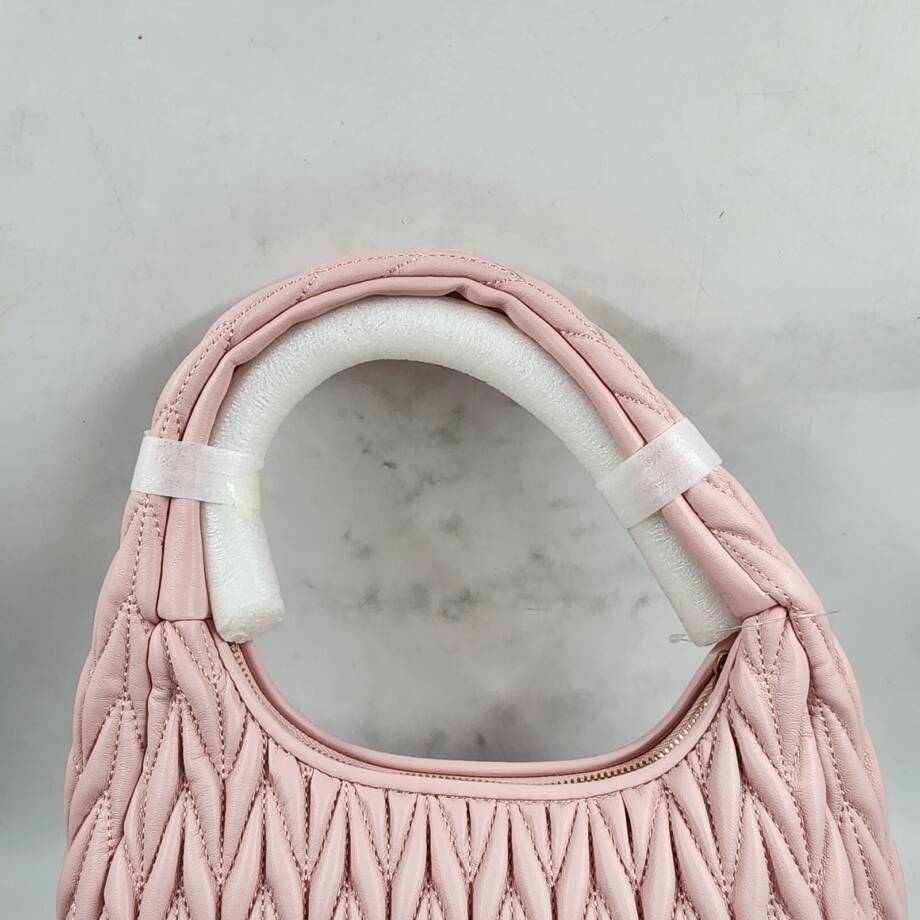 Urban Expressions Helen Quilted Shoulder Bag Women's Light Pink Zipper Closure