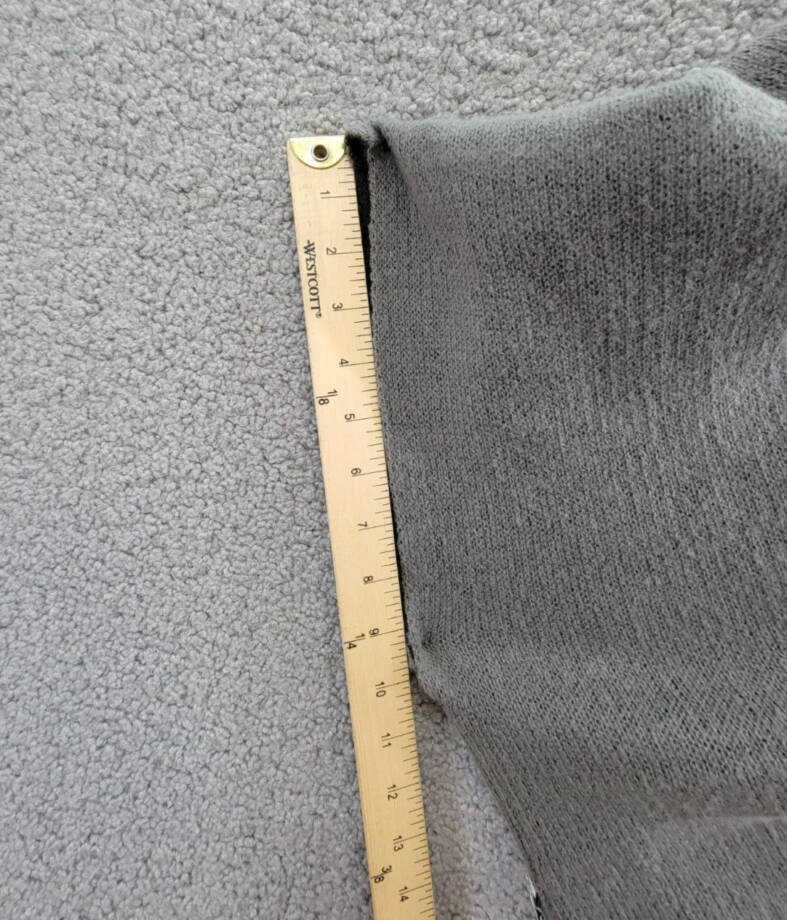 On 34th Tight Knit Reversible Wrap Sweater Women's One Size Black/Gray Rib Hem