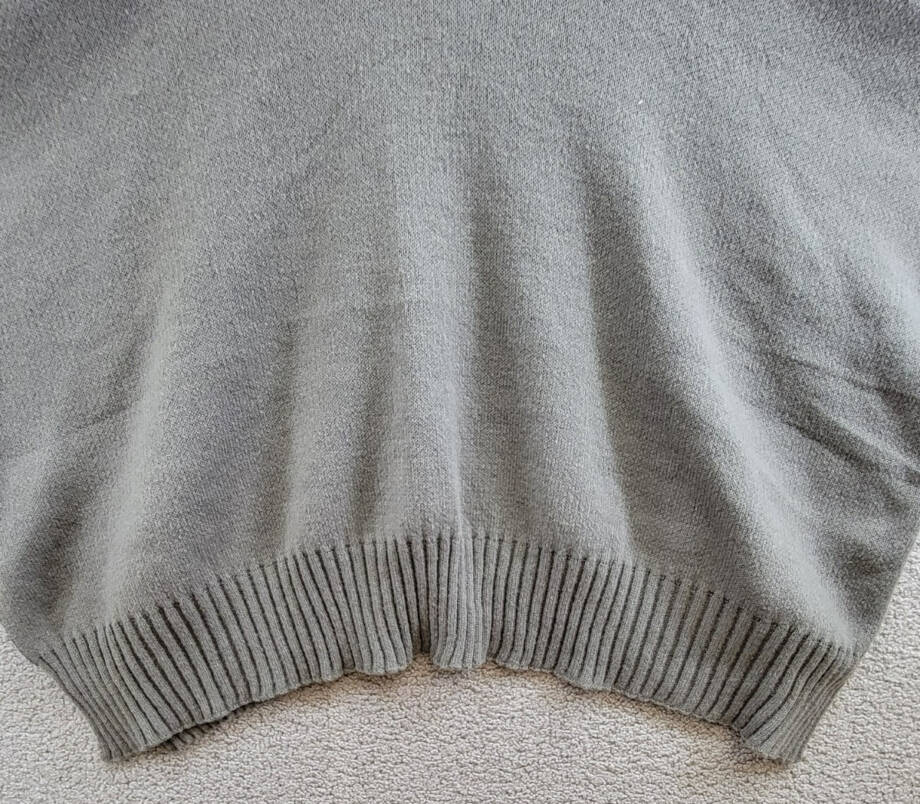On 34th Tight Knit Reversible Wrap Sweater Women's One Size Black/Gray Rib Hem