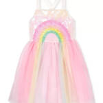 Pink & Violet Sequined Rainbow Dress 5 Ivory/Pink Multi Sleeveless Pullover