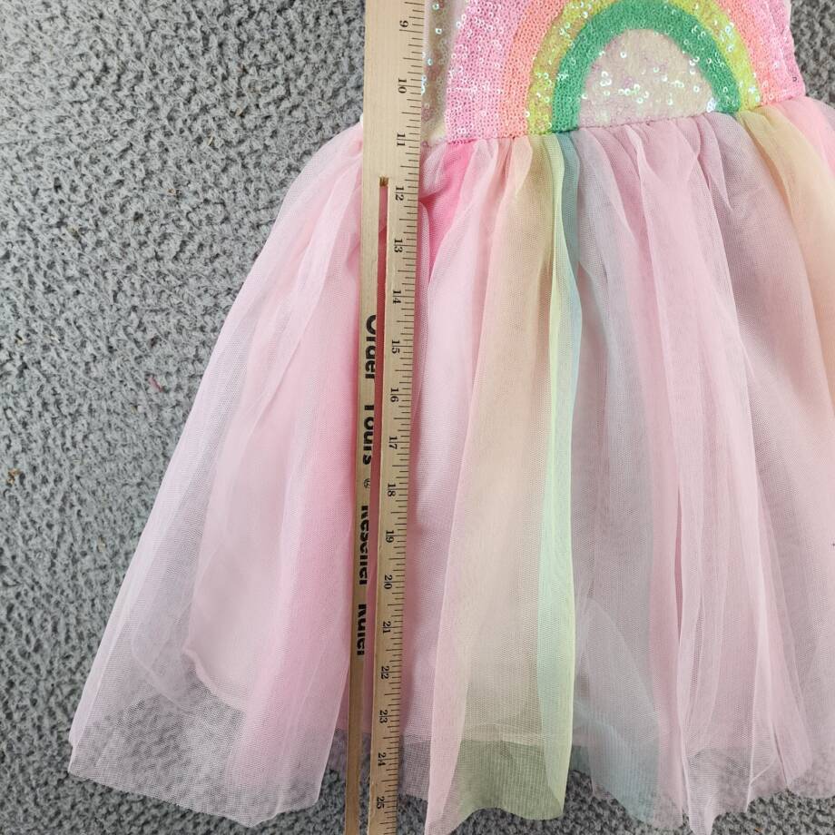 Pink & Violet Sequined Rainbow Dress 5 Ivory/Pink Multi Sleeveless Pullover
