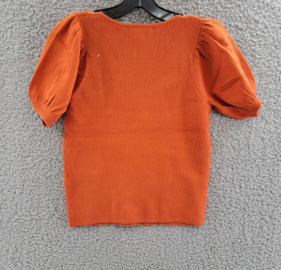 FRENCH CONNECTION Jaida Babysoft Square-Neck Women's M Copper Coin Pullover