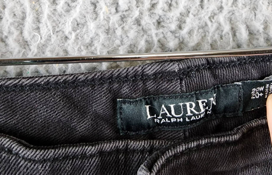 Lauren Ralph Lauren Plus-Size High-Rise Skinny Ankle Jeans Women's 20W Black