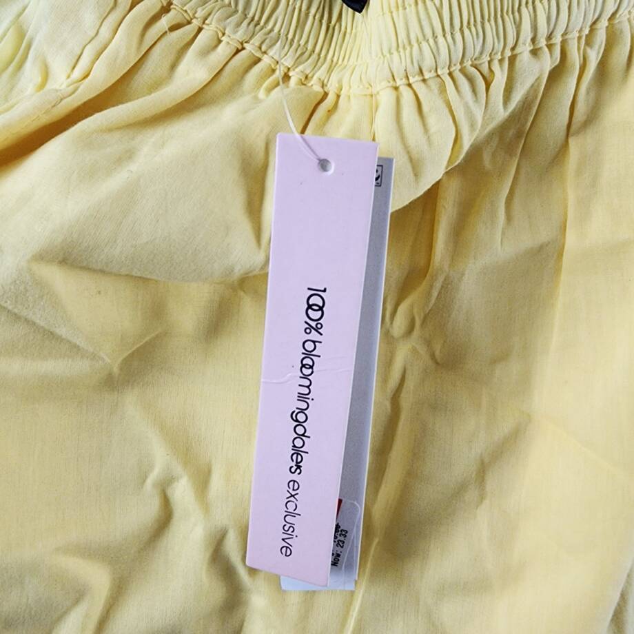 AQUA Pull On Shorts Women's Large Yellow Solid Side Pockets Elastic Waistband