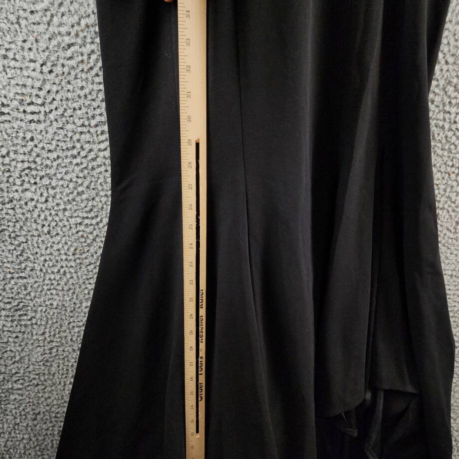 AQUA Embellished Neck Cutout Scuba Gown Women's 12 Black Scoop Neck Back Zip
