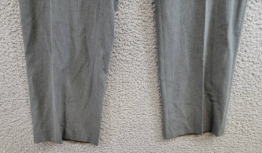 Lauren Ralph Lauren Plus Size Straight Leg Pants Women's 14W Gray Heather Zip