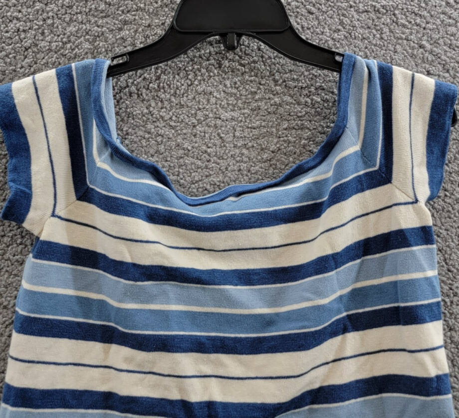 Lauren Ralph Lauren Striped Off-the-Shoulder Sweater Top Women L Multi Pullover