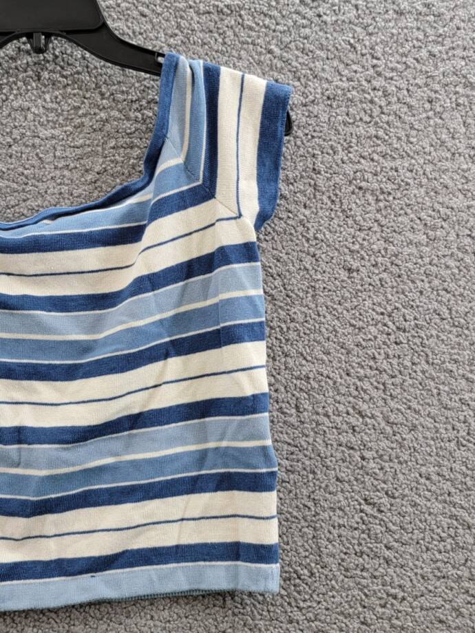 Lauren Ralph Lauren Striped Off-the-Shoulder Sweater Top Women L Multi Pullover