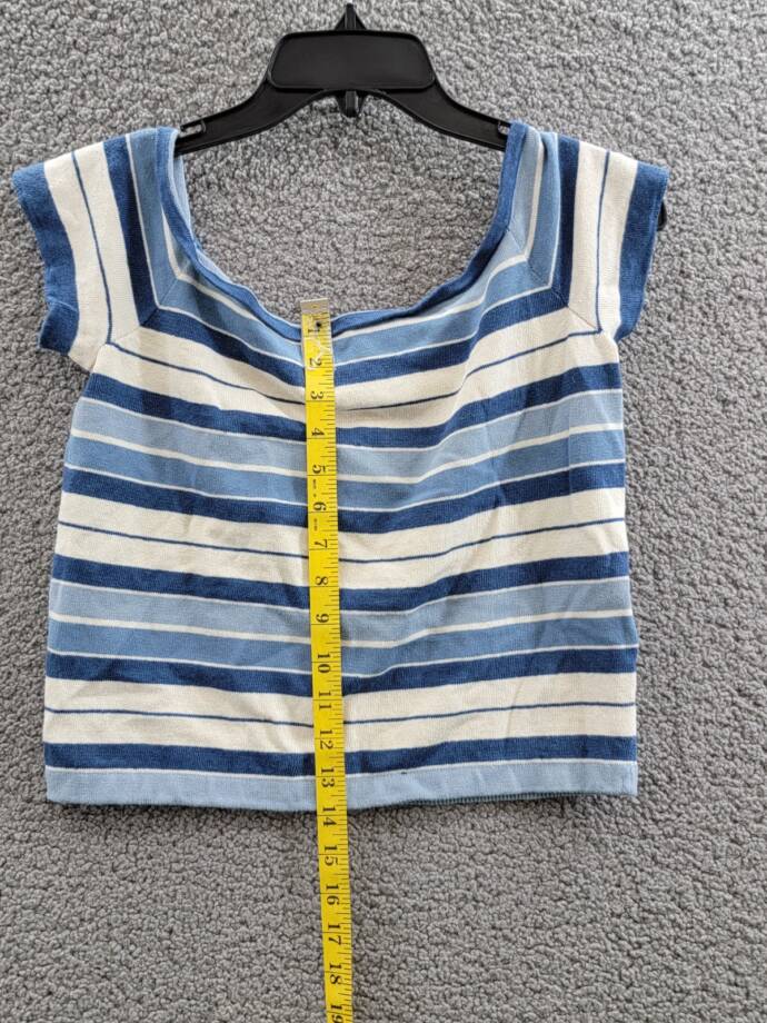 Lauren Ralph Lauren Striped Off-the-Shoulder Sweater Top Women L Multi Pullover