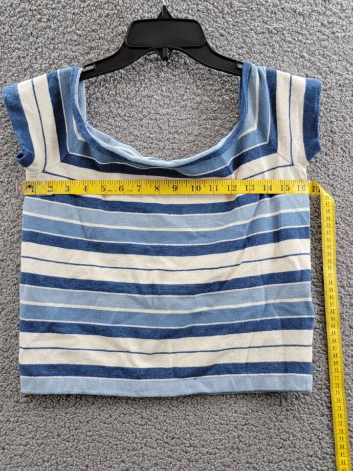Lauren Ralph Lauren Striped Off-the-Shoulder Sweater Top Women L Multi Pullover
