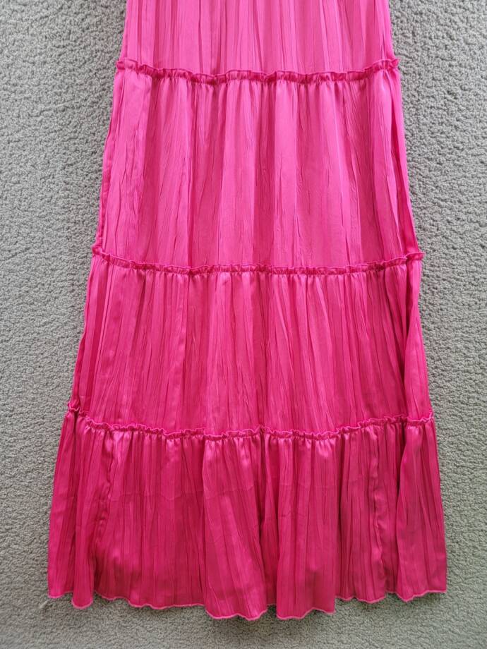 AQUA Formal Pleated Cutout A-Line Dress Women's 0 Pink Back Zipper Closure
