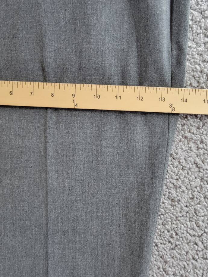 Lauren Ralph Lauren Plus Size Straight Leg Pants Women's 14W Gray Heather Zip