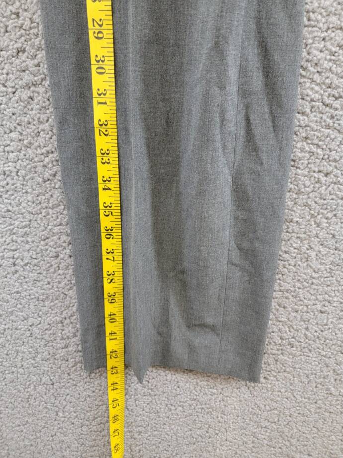 Lauren Ralph Lauren Plus Size Straight Leg Pants Women's 14W Gray Heather Zip