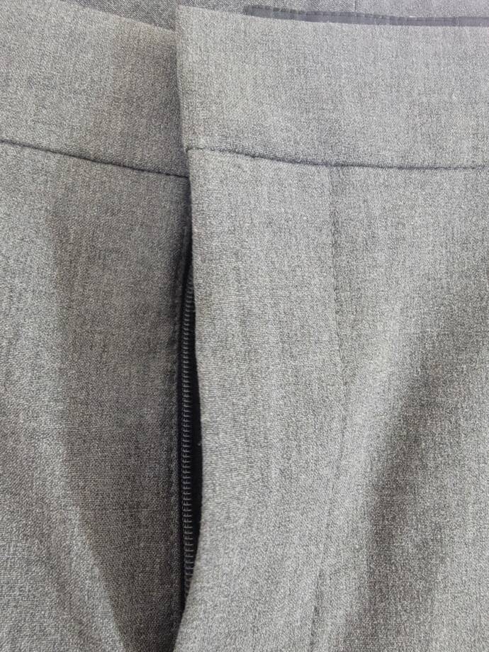 Lauren Ralph Lauren Plus Size Straight Leg Pants Women's 14W Gray Heather Zip