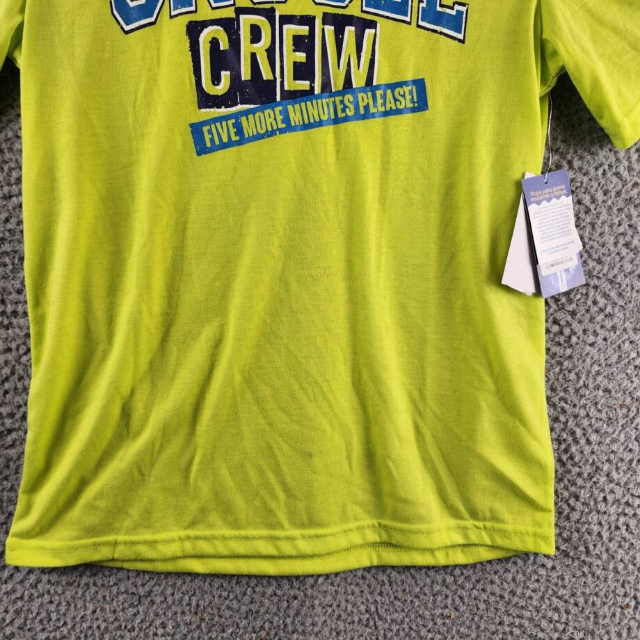 Max & Olivia Snooze Tee Boys L 12/14 Lime Crew Neck Short Sleeve Pullover