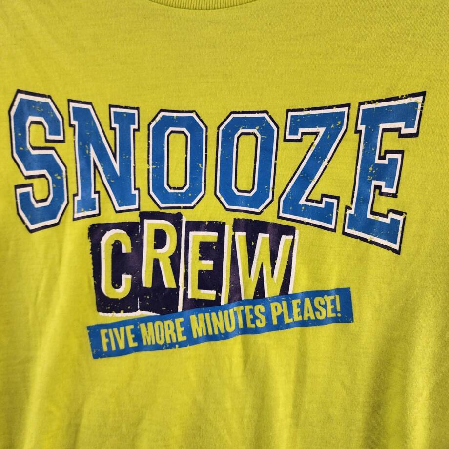 Max & Olivia Snooze Tee Boys L 12/14 Lime Crew Neck Short Sleeve Pullover