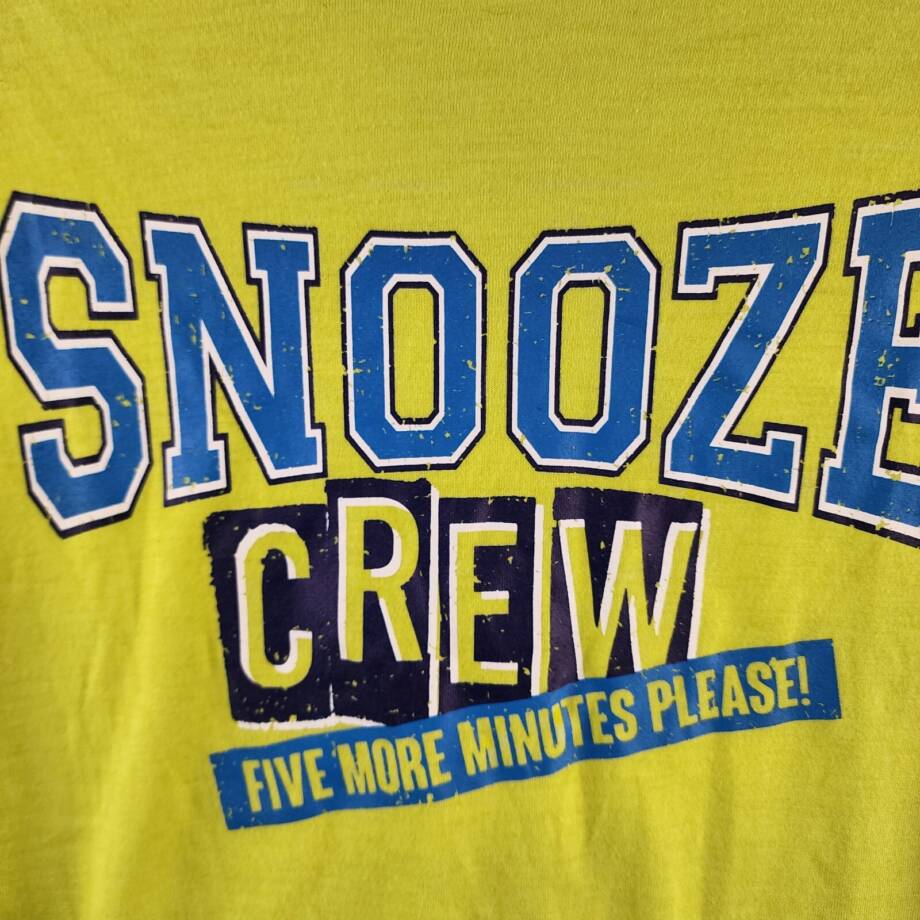 Max & Olivia Snooze Tee Boys L 12/14 Lime Crew Neck Short Sleeve Pullover