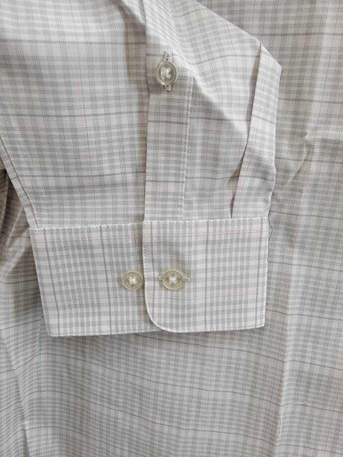 Calvin Klein Steel Regular Fit Stretch Dress Shirt Men's 17.5 32-33 Gray Multi