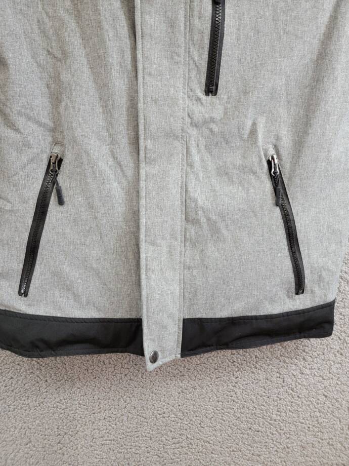 Club Room 3-in-1 Hooded Jacket Men's S Black/Gray Heather Snap Zip Closure L/S
