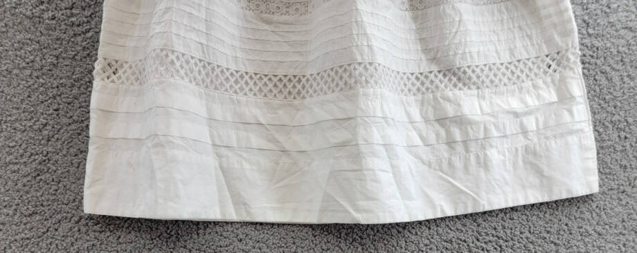 Lauren Ralph Lauren Lace-Trim A-Line Miniskirt Women's L White Elastic Waist