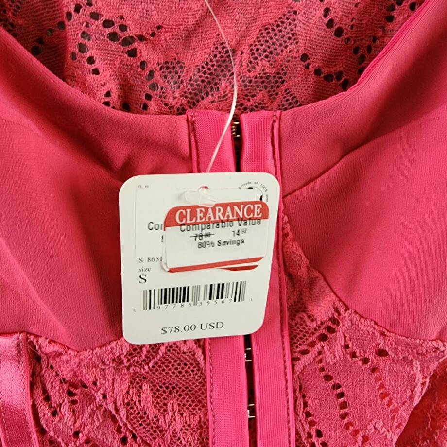 Free People Night Rhythm Lace Bodysuit Women's S Raspberry Sorbet Adjustable