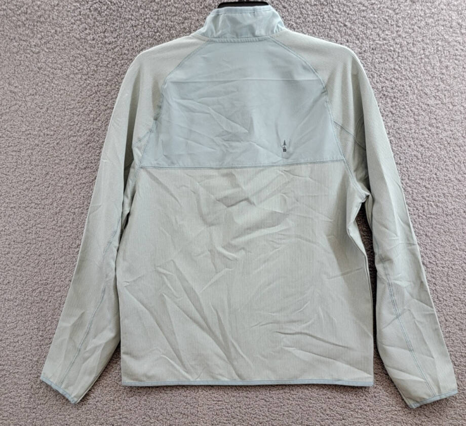 Bass Outdoor Full Zip Trail Jacket Men's M Silver Blue Cationic Long Sleeve
