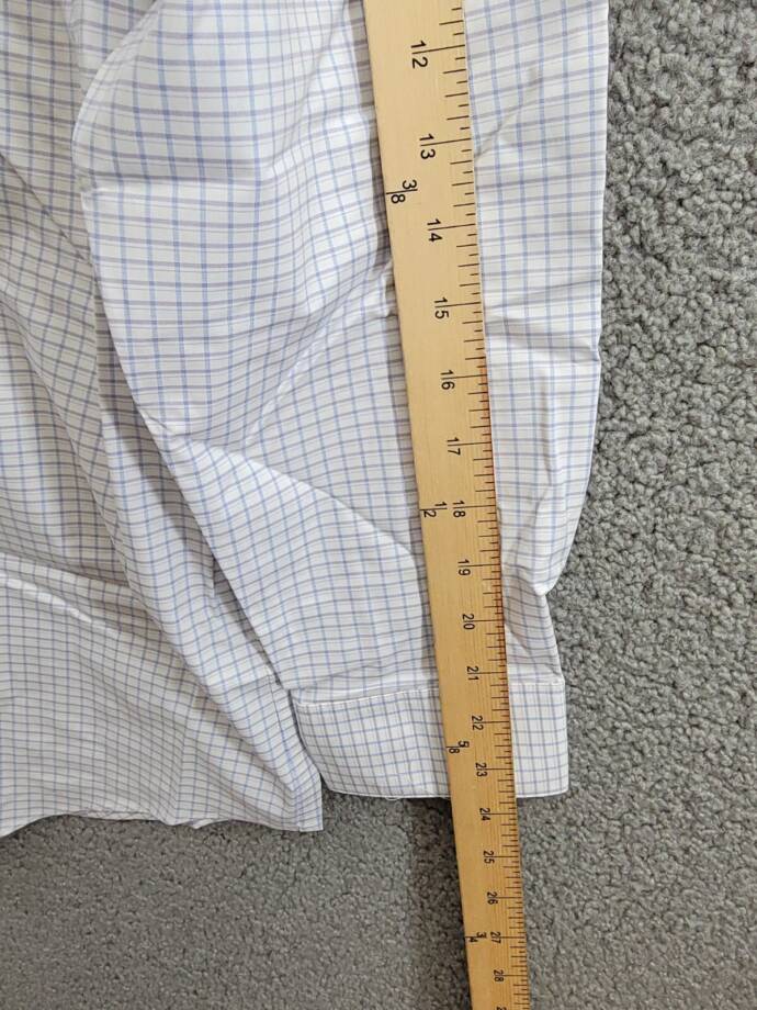 Calvin Klein Steel + Regular Fit Check Dress Shirt Men's 17 32/33 Blue Multi
