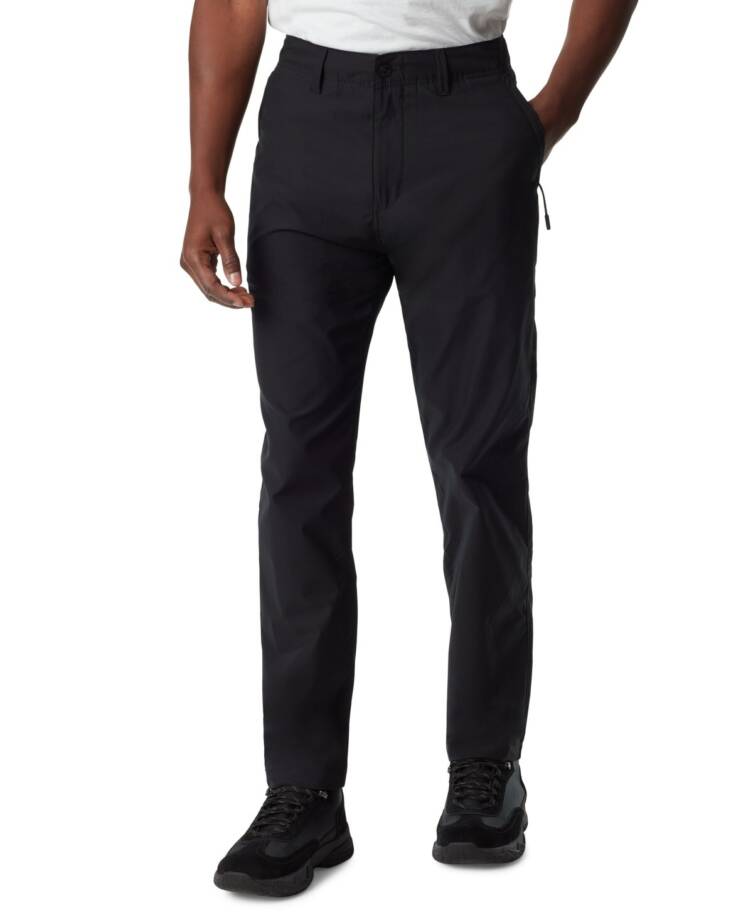 Bass Outdoor Straight-Fit Traveler Pants Men's 36 Caviar High Rise Side Pockets