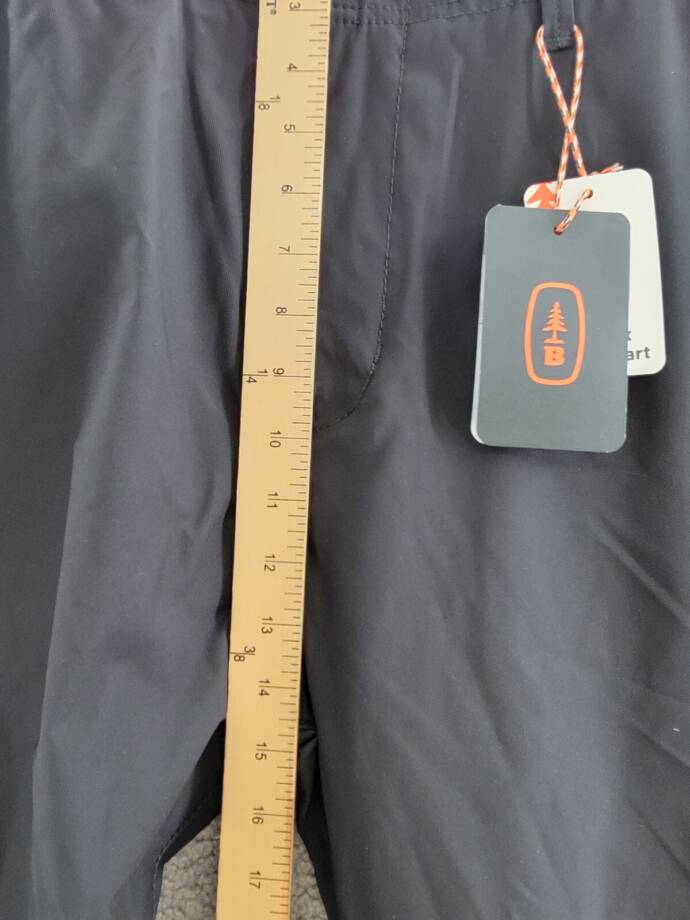Bass Outdoor Straight-Fit Traveler Pants Men's 36 Caviar High Rise Side Pockets