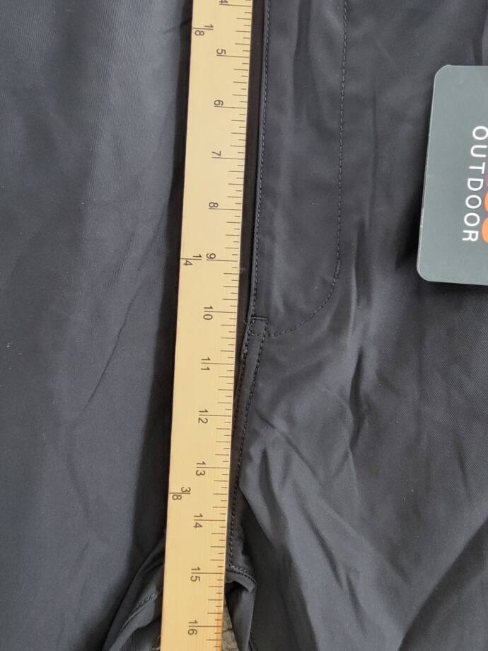 Bass Outdoor Straight-Fit Traveler Pants Men's 38 Caviar High Rise Side Pockets