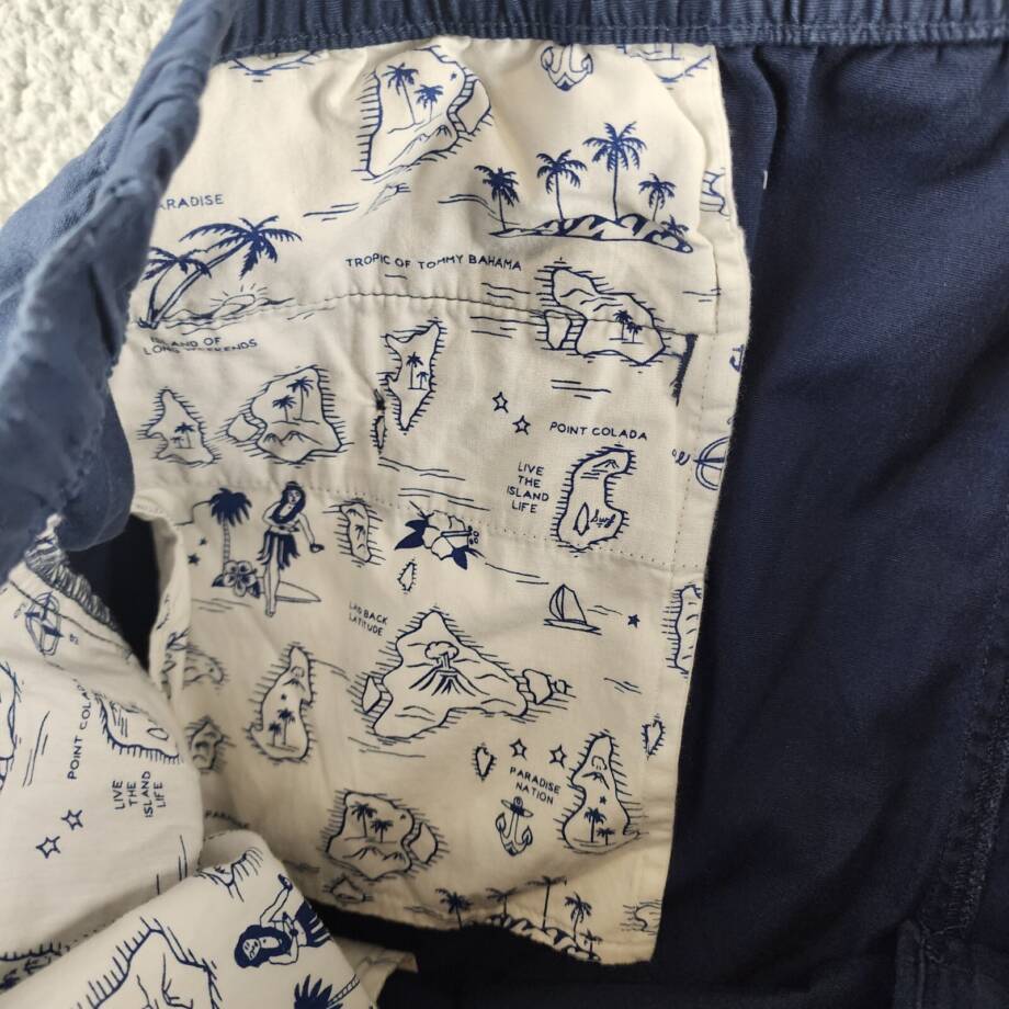 Tommy Bahama Jungle Beach 9" Cargo Shorts Men's XXXL Maritime Button Zip Closure