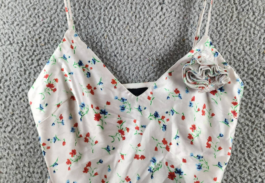 Bardot Wisteria Floral Camisole Top Women's 4 White Multi V-Neck Sleeveless