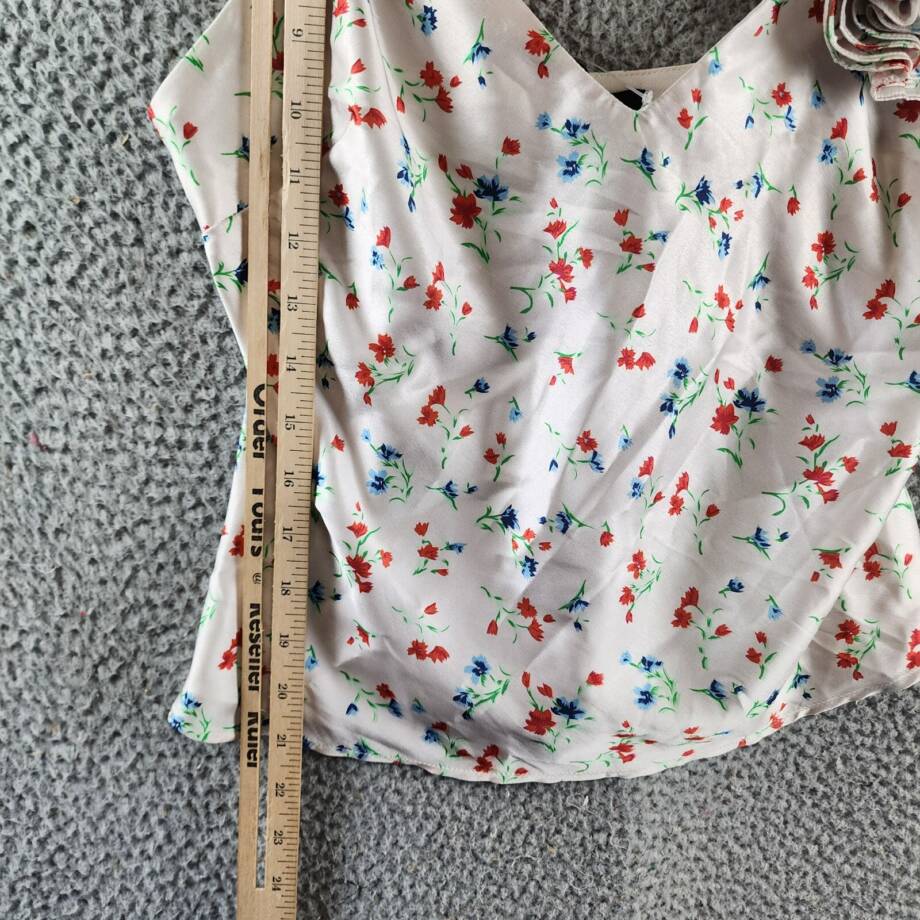 Bardot Wisteria Floral Camisole Top Women's 4 White Multi V-Neck Sleeveless