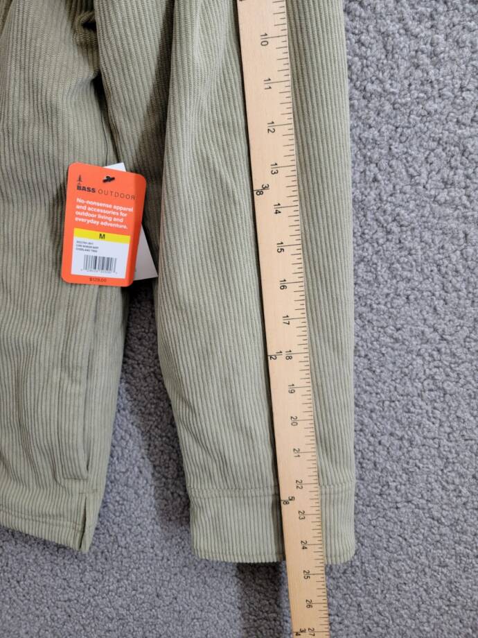 BASS OUTDOOR Relaxed Fit Corduroy Shirt Jacket Men's M Overland Trek Button Snap