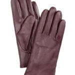 Charter Club Cashmere-Wool Lined Leather Tech Gloves Women's XS Emillion Slip On