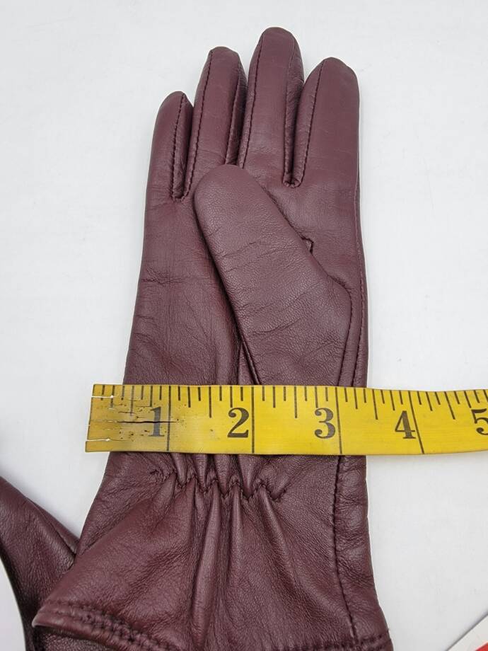 Charter Club Cashmere-Wool Lined Leather Tech Gloves Women's XS Emillion Slip On