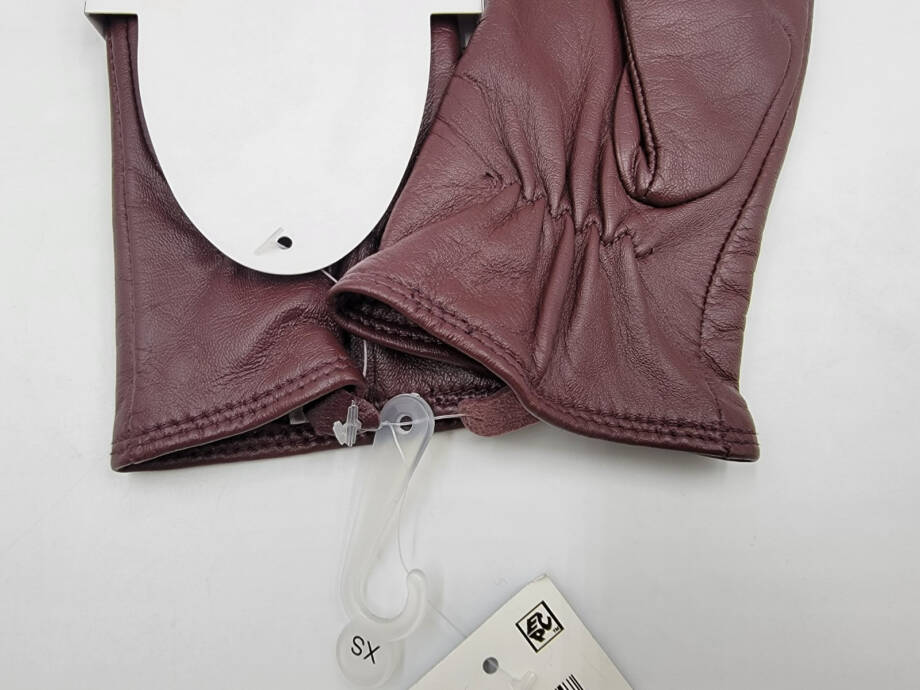Charter Club Cashmere-Wool Lined Leather Tech Gloves Women's XS Emillion Slip On