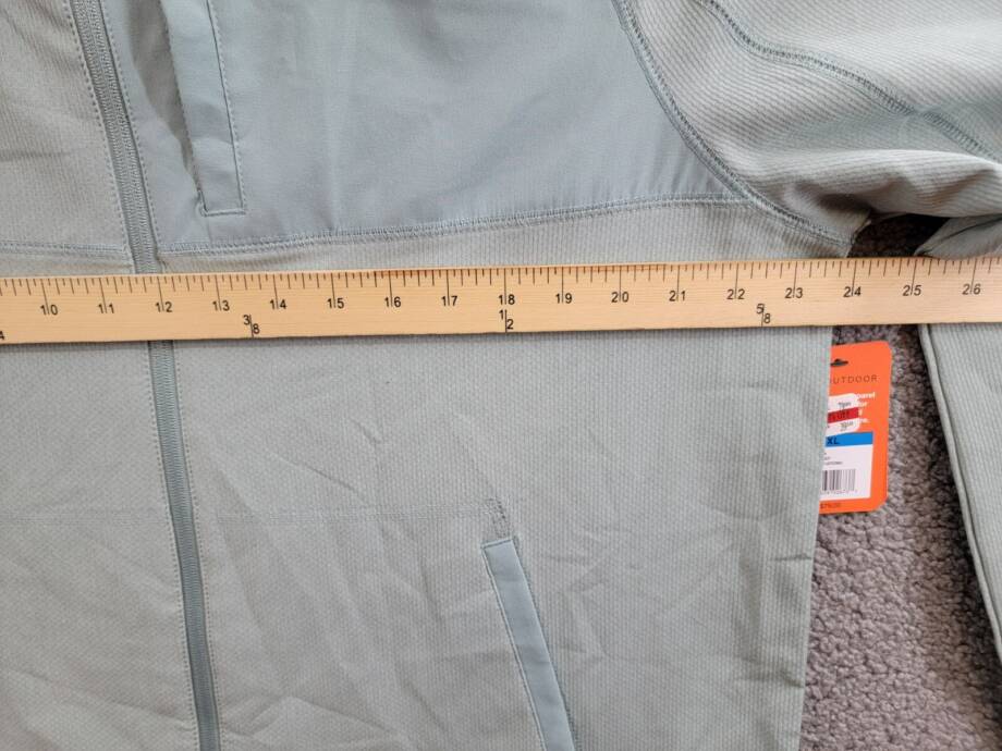 BASS OUTDOOR Full Zip Trail Jacket Men's XL Silver Blue Mock Neck Long Sleeve