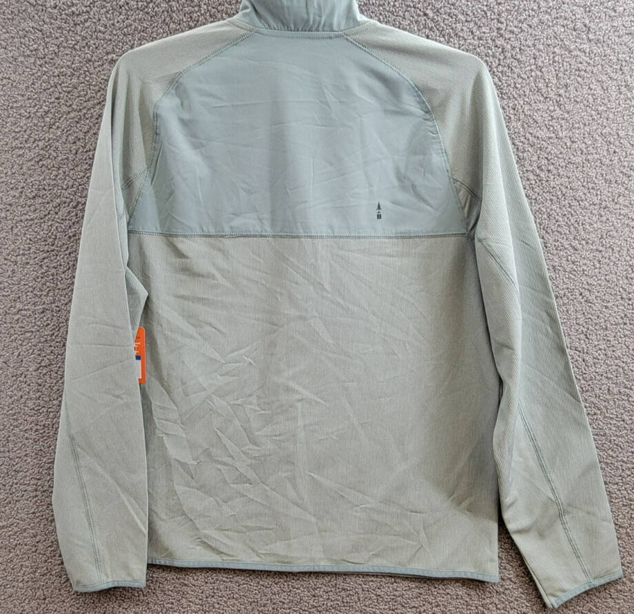 BASS OUTDOOR Full Zip Trail Jacket Men's XL Silver Blue Mock Neck Long Sleeve