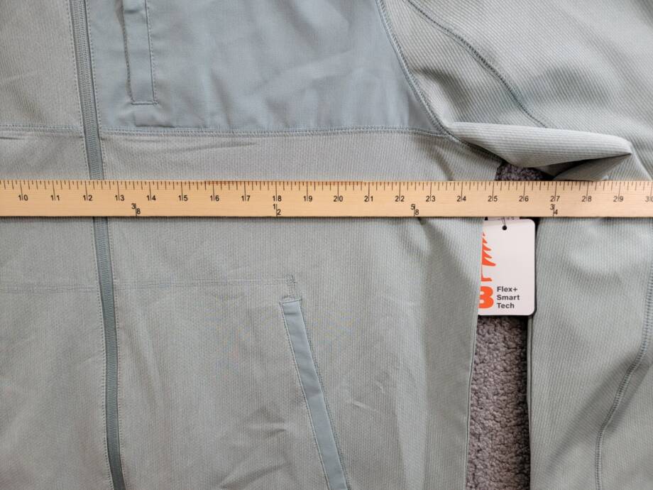 BASS OUTDOOR Full Zip Trail Jacket Men's XXL Silver Blue Side Pocket Long Sleeve