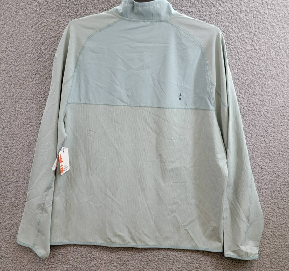 BASS OUTDOOR Full Zip Trail Jacket Men's XXL Silver Blue Side Pocket Long Sleeve
