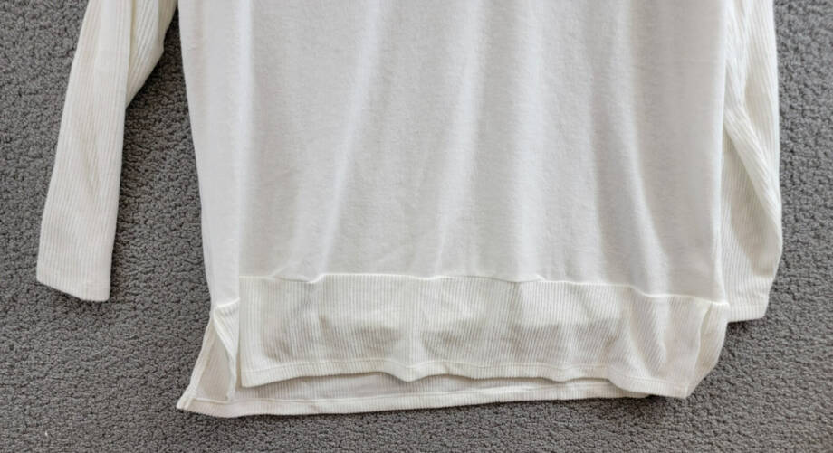 Vince Camuto V-Neck Drop-Shoulder Tunic Top Women's XL New Ivory Pullover L/S