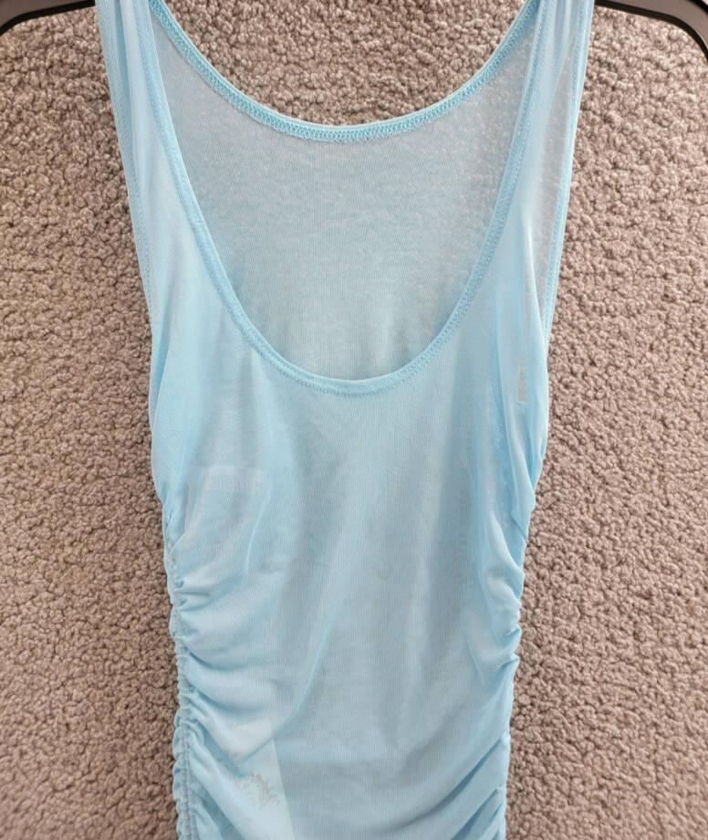 BECCA® by Rebecca Virtue Muse Scoop-Neck Dress Swim Cover-Up Women's S Ice Blue