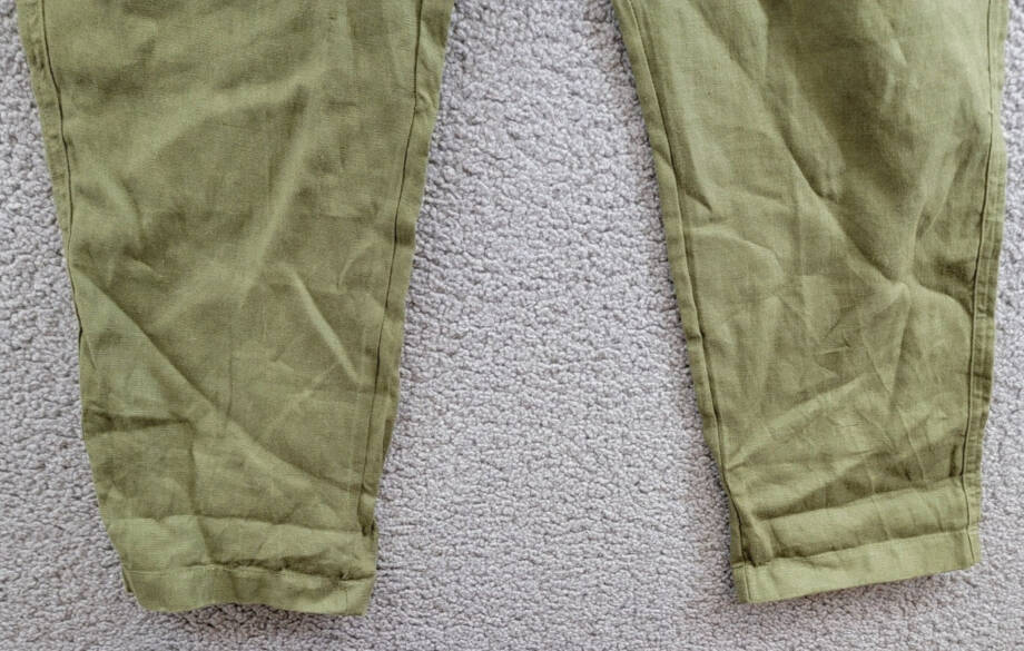 COTTON ON Cargo Linen Pants Men's S Fatigue Green Elasticized Drawstring Waist