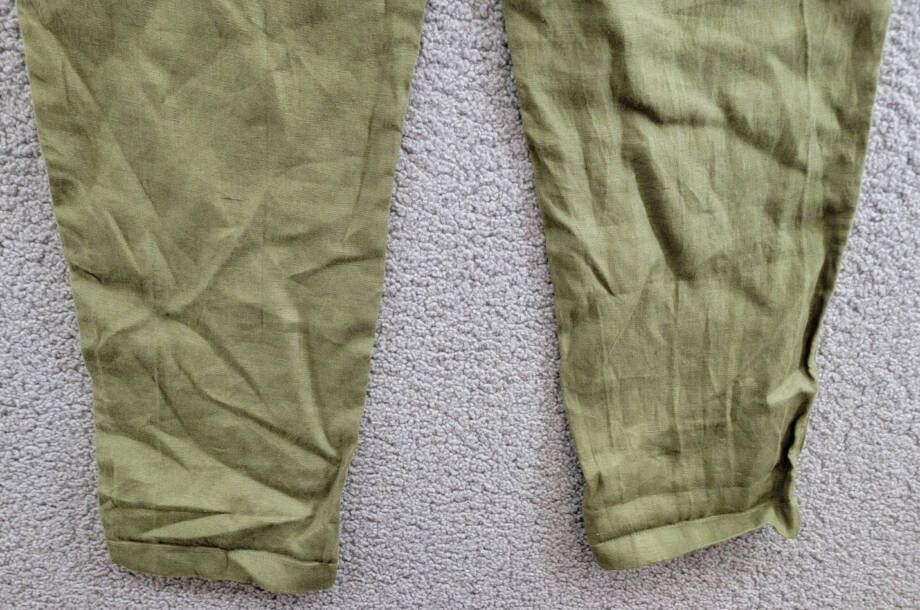COTTON ON Cargo Linen Pants Men's S Fatigue Green Elasticized Drawstring Waist