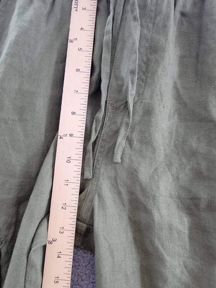 COTTON ON Cargo Linen Pants Men's S Fatigue Green Elasticized Drawstring Waist