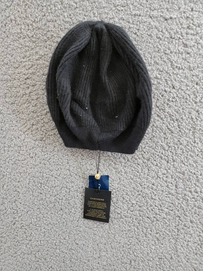 Charter Club Cashmere Rib Beret Women's One Size Black